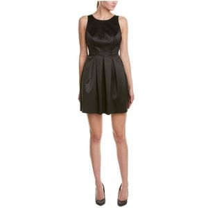 Cynthia Rowley Black Satin Bow Dress